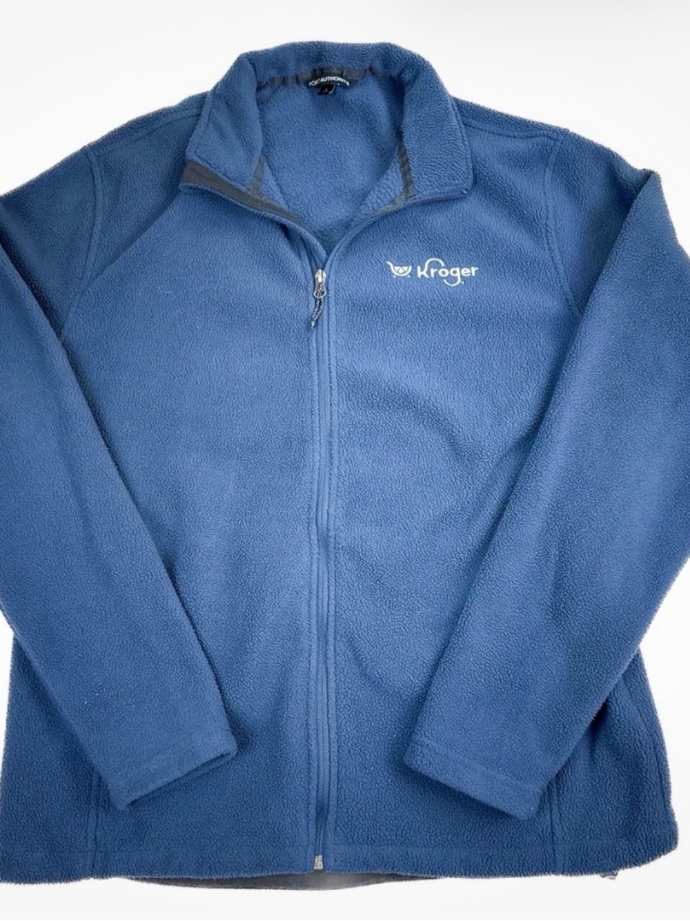 Kroger Navy Blue Full-Zip Fleece Jacket